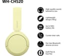 Sony WH-CH520 Wireless Headphones - Yellow thumbnail 7