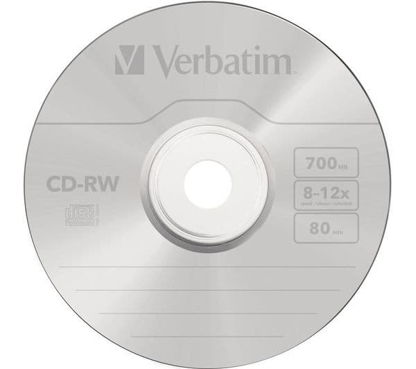 VERBATIM 12x CD-RW Blank CDs - Pack of 10 - Image 2