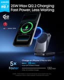 Anker Prime 3‑in‑1 Wireless Charger, Qi2‑Certified 25W, MagSafe‑Compatible thumbnail 4