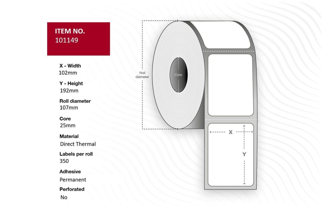 Label 102x192 - Core 25. - Image 1
