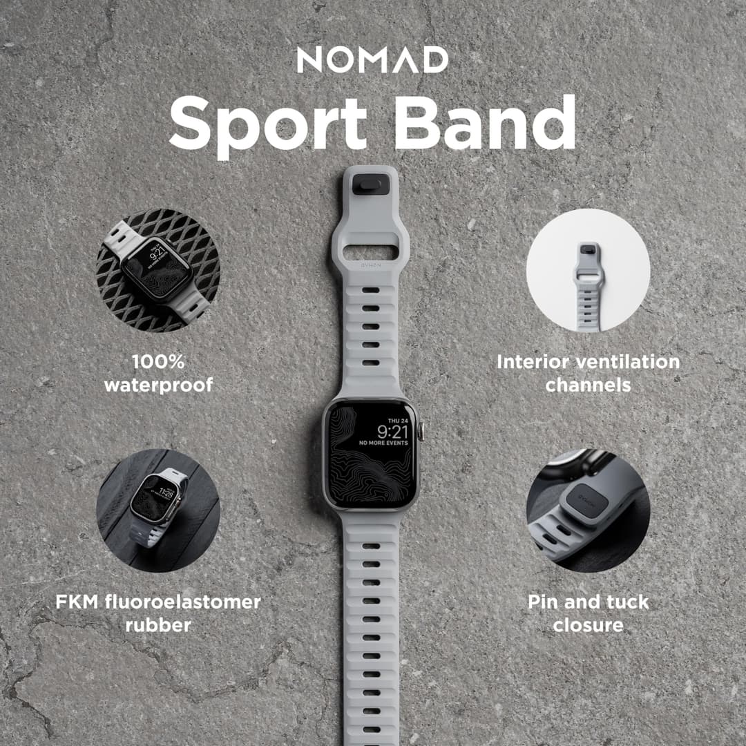 NOMAD Sport Band Watch Strap - Lunar Gray - Image 2
