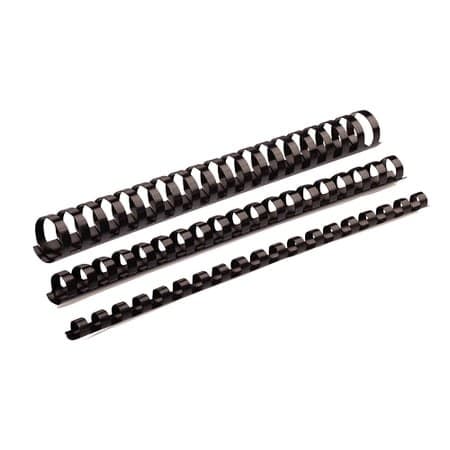 Fellowes A4 19mm Plastic Binding Combs for Comb Binding Machine Binds 121 to 150 Pages - Black  Pack of 100