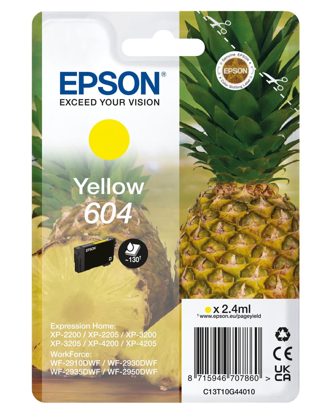 Epson 604 ink cartridge 1 pc(s) Original Standard Yield Yellow - Image 1