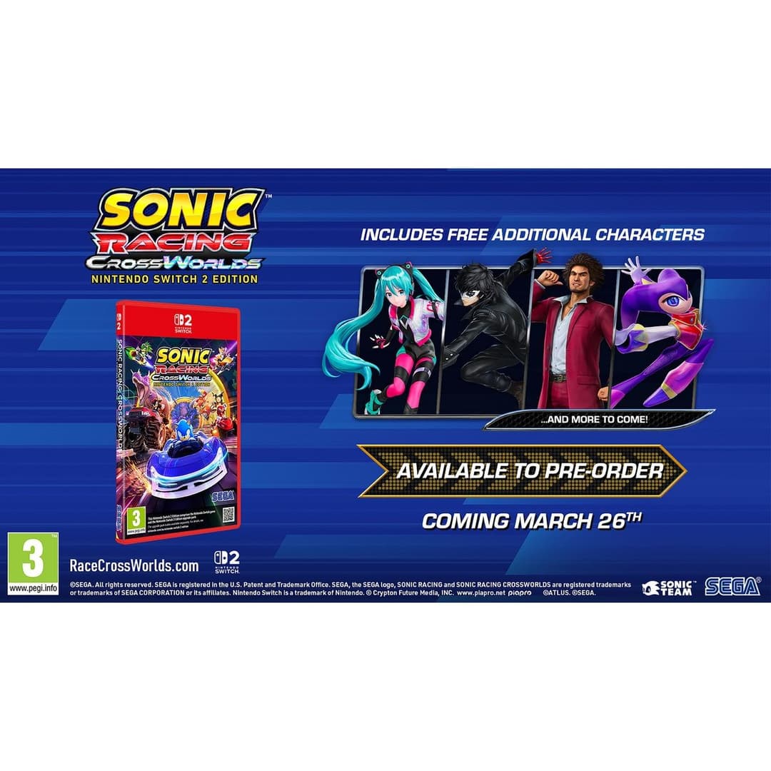 Sonic Racing: CrossWorlds Nintendo Switch 2 Game Pre-Order - Image 2