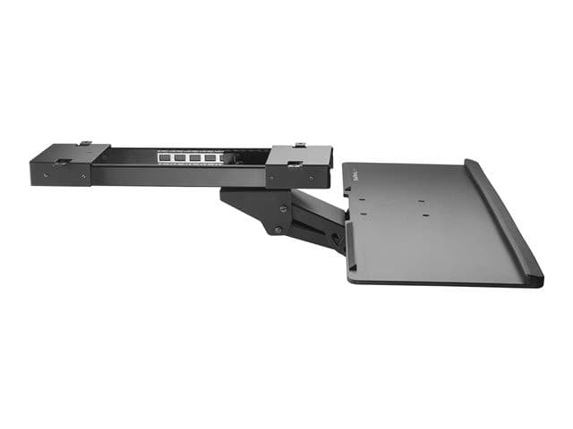 StarTech.com Under Desk-Mount Keyboard Tray - 26.4” Wide - Adjustable - Ergonomic Slide-Out Keyboard Shelf with Tilt and Swivel (KBTRAYADJ) - keyboard drawer - Image 2