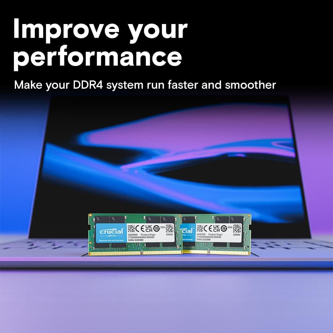 Crucial DDR4 8GB 2400MHz SODIMM Laptop Computer Memory - Green - Image 3