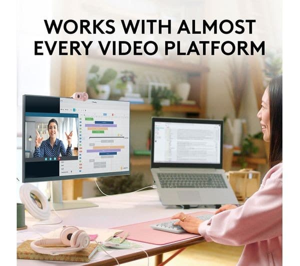 Logitech Brio 100 Full HD 1080p Webcam - Rose - Image 7