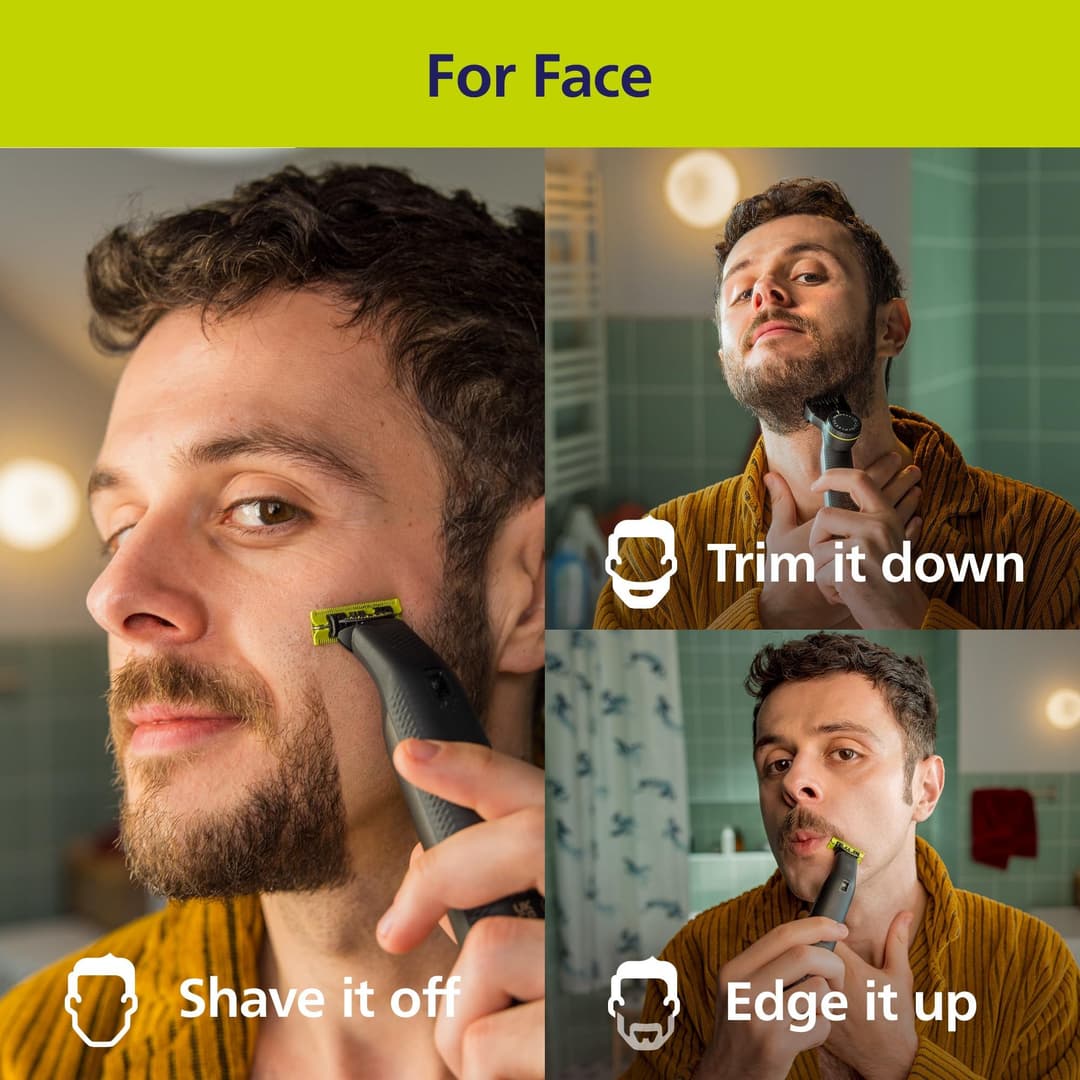 Philips OneBlade Pro 360 Face & Body Electric Beard Trimmer, Shaver And Bodygroomer - Black - Image 3