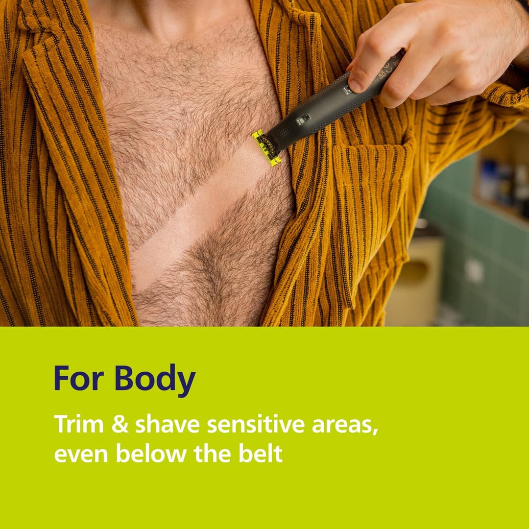 Philips OneBlade Pro 360 Face & Body Electric Beard Trimmer, Shaver And Bodygroomer - Black - Image 4