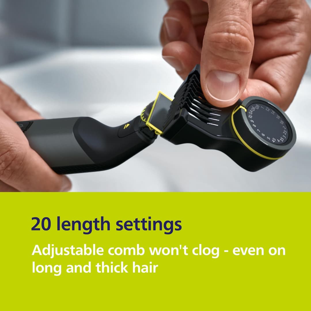 Philips OneBlade Pro 360 Face & Body Electric Beard Trimmer, Shaver And Bodygroomer - Black - Image 5