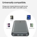 Belkin 15W 20000mAh Portable Power Bank - Space Grey thumbnail 3