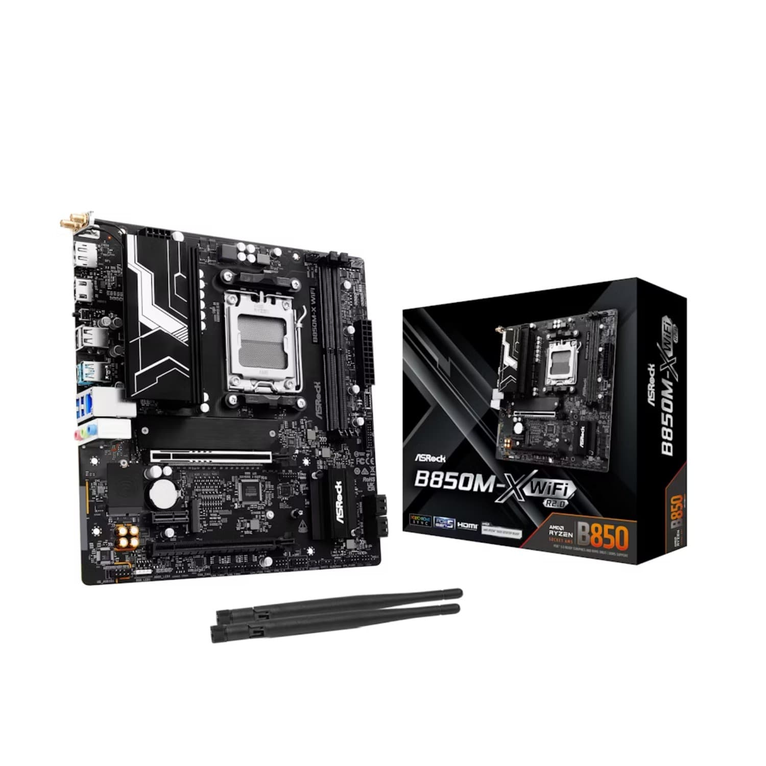 Asrock B850M-X WIFI R2.0 AMD B850 DDR5 Micro-ATX Socket AM5 Motherboard