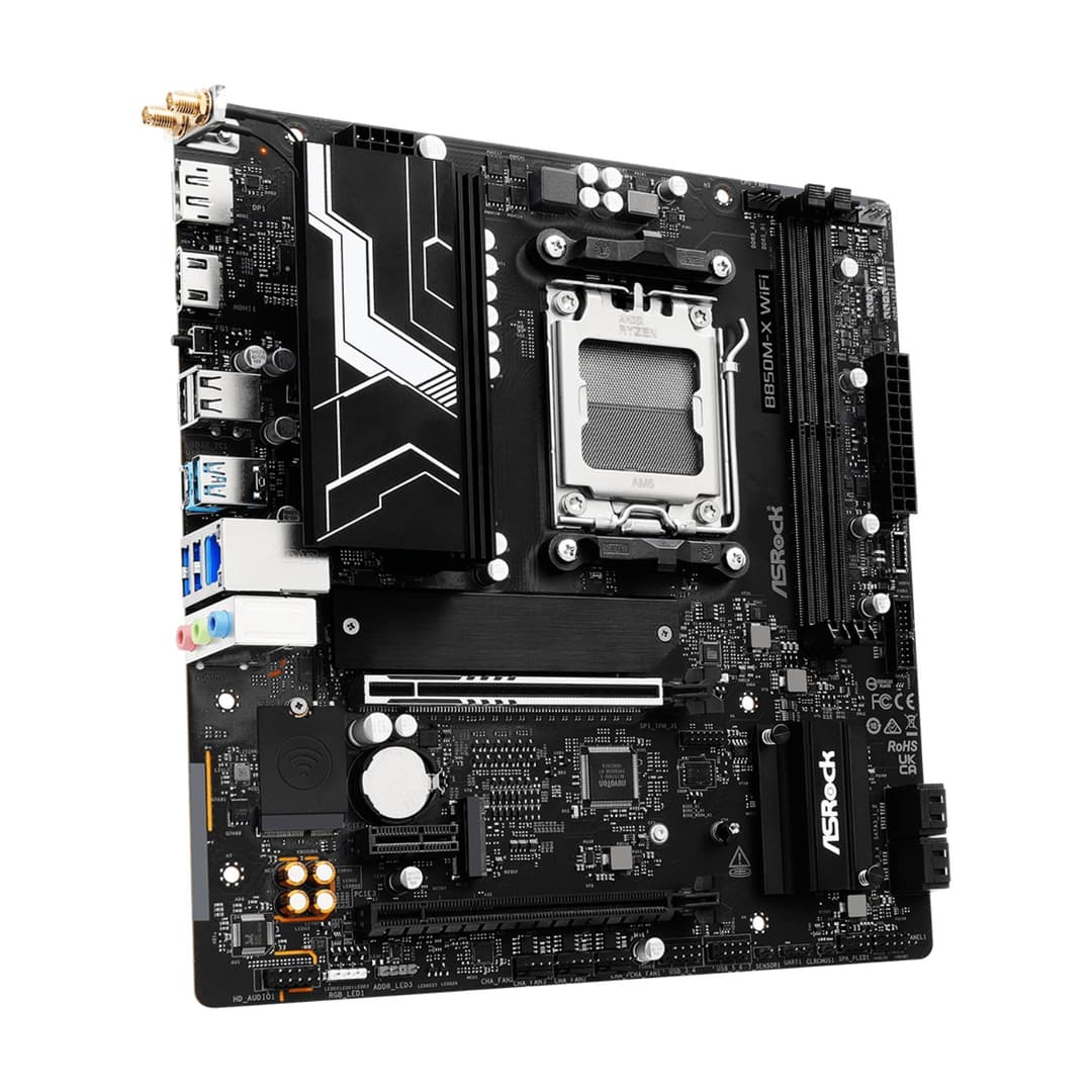 ASRock B850M-X R2.0 AMD B850 DDR5 Micro-ATX Socket AM5 Motherboard - Wi-Fi - Image 6