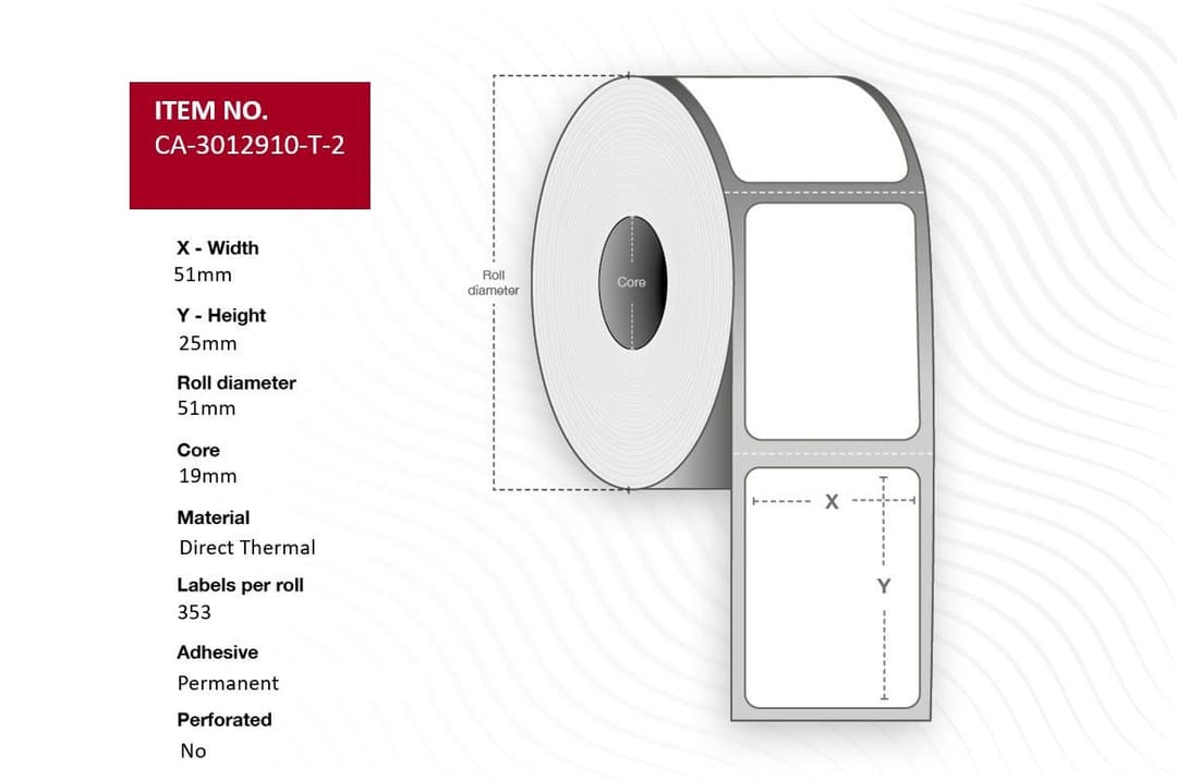 Label 51x25, Core 19, Direct - Image 1