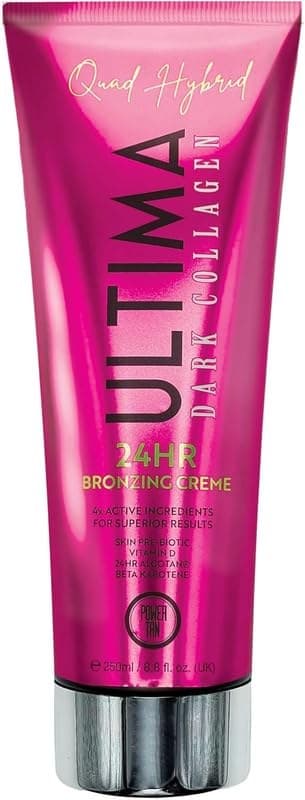 Power Tan Ultima Dark Collagen Quad Hybrid Bronzing Creme Sunbed Tanning Accelerator Cream - 250 ml - Image 1