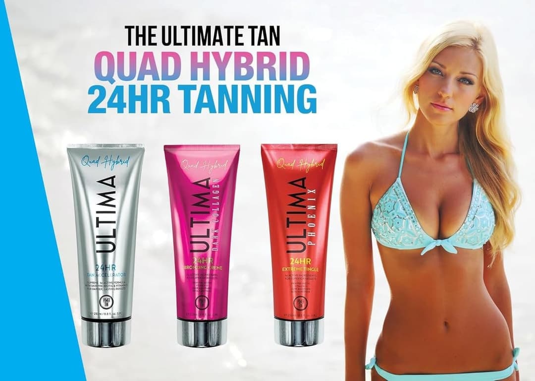 Power Tan Ultima Dark Collagen Quad Hybrid Bronzing Creme Sunbed Tanning Accelerator Cream - 250 ml - Image 2