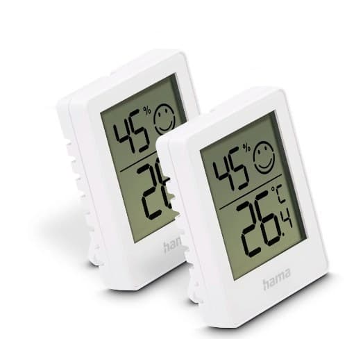 Hama Baros Thermometer and Hygrometer, Digital, For Indoors, Set of 2, white - Image 2