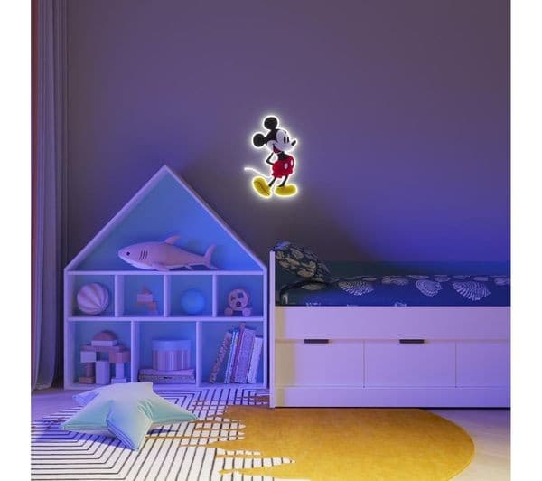 YELLOWPOP Disney Mickey Mouse LED Wall Lamp - Clear & White - Image 3