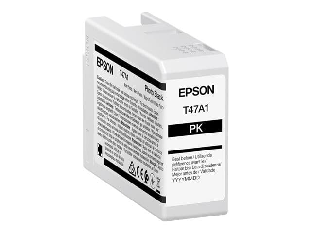 Epson T47A UltraChrome Pro 10 Original Ink Cartridge 50ml for SureColor SC-P900 - Photo Black - Image 1