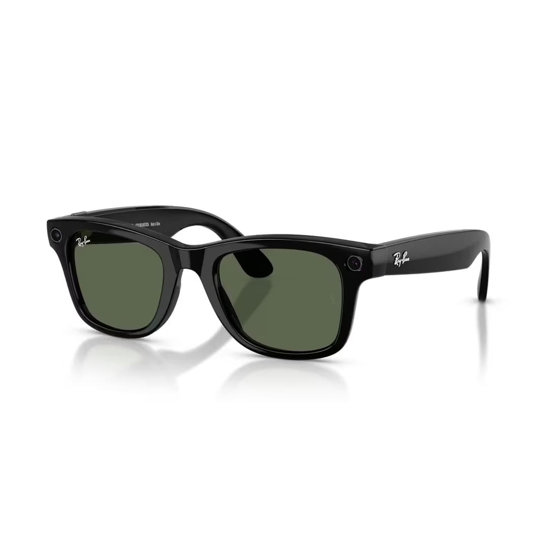 Ray-Ban Meta (Gen 2) Wayfarer RW4012 Smart Glasses - Shiny Black, Transitions Graphite Green - Image 2