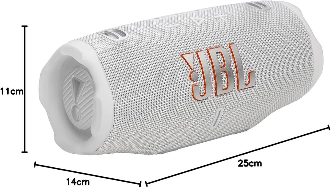 JBL Charge 6 Wireless Portable Bluetooth Speaker – White - Image 5
