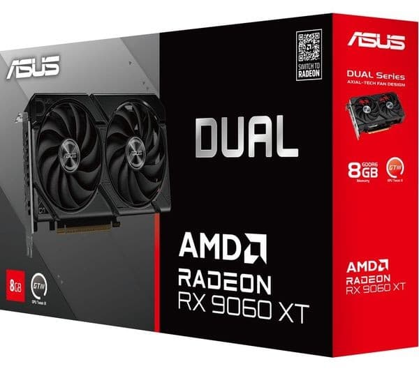 ASUS Dual Radeon RX 9060 XT 8GB GDDR6 Graphics Card - Black - Image 7