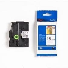 Brother TZEN241 Black on White 8M x 18mm Non Laminated Tape - Image 1