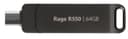 Patriot Rage R550 USB 3.2 Gen 1 Type-A & Type-C Flash Drive, Black - 64GB thumbnail 1