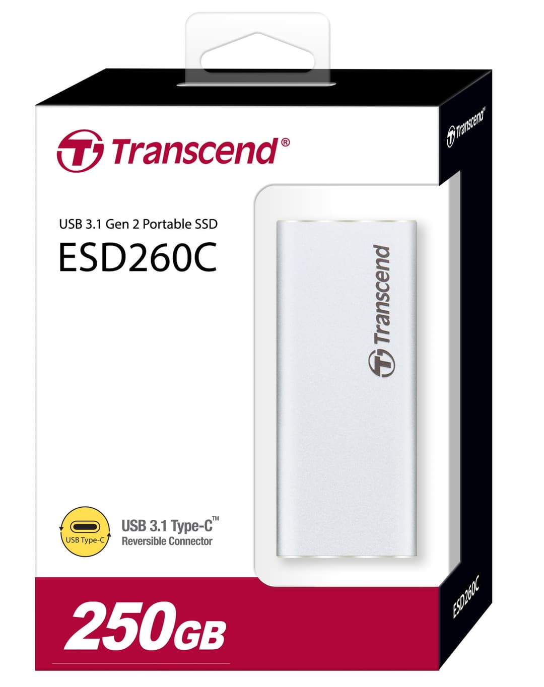 250GB Transcend ESD260C USB 3.1 2 Type-C Portable SSD - Image 4