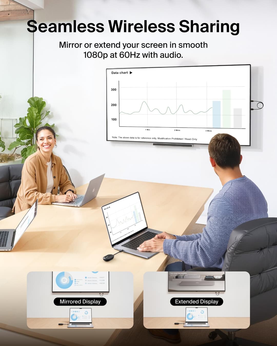 Belkin ConnectAir Wireless USB-C to HDMI Display Adapter 1080p - Image 4