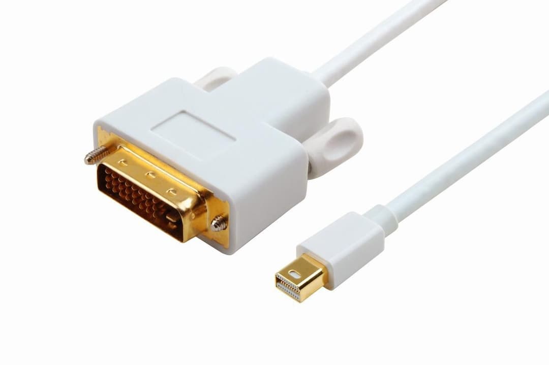 MicroConnect MDPDVI2 Mini DisplayPort to DVI-D Cable 2m, White - Image 1
