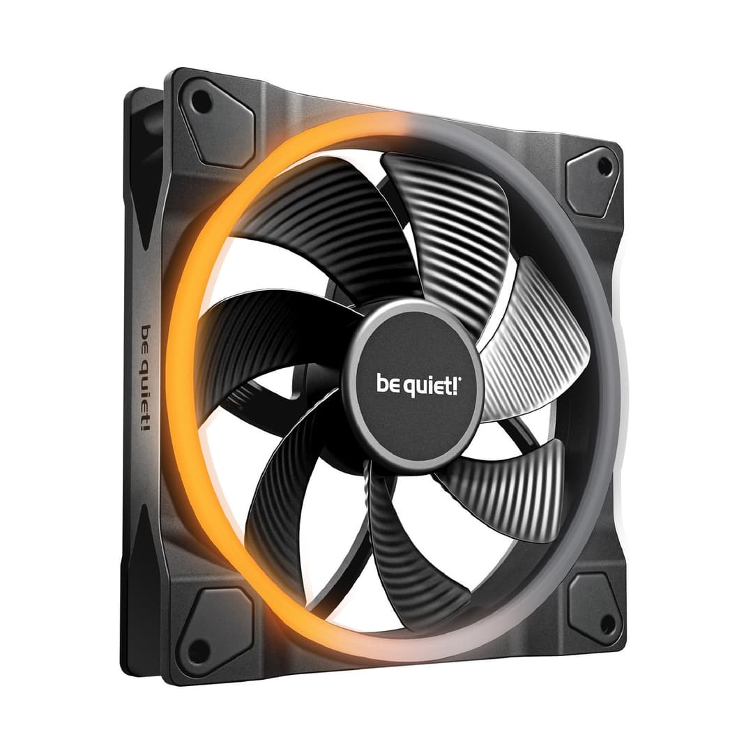 be quiet! Light Wings 140mm ARGB Reverse PWM Case Fan - Black - Image 1