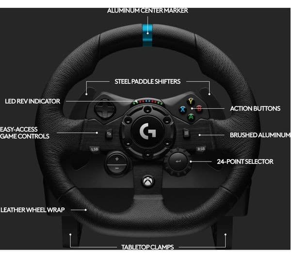 Logitech G G923 TRUEFORCE Racing Wheel and Pedals - Xbox Series X/S, Xbox One & PC - Image 7