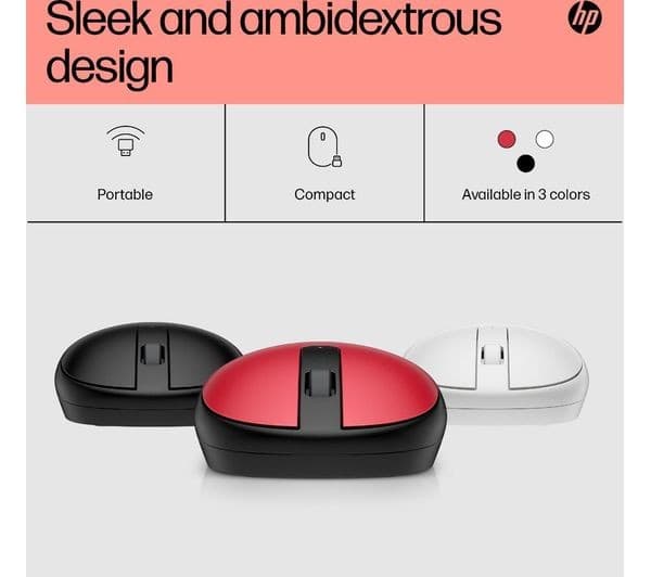 HP 240 Wireless Mouse Red - Image 3