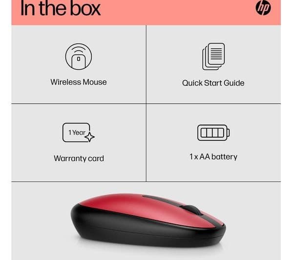 HP 240 Wireless Mouse Red - Image 6