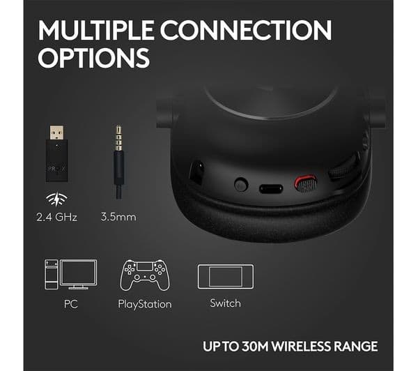 Logitech PRO X 2 LIGHTSPEED Wireless Gaming Headset Black - Image 5
