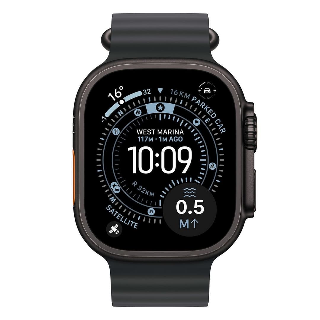 Apple Watch Ultra 3 GPS + Cellular 49mm Black Titanium Case with Black Ocean Band - Image 2