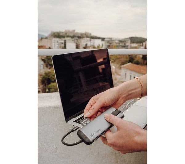 VERBATIM 49142 8-Port USB Type-C Hub Grey - Image 3