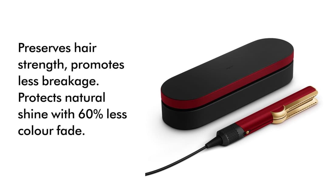Dyson Airstrait Hair Straightener Red Velvet & Gold - Image 4