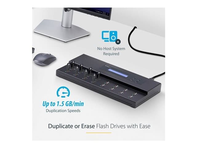 StarTech.com Standalone USB Duplicator - USB Duplicator and Eraser - USB 3.0, 2.0, 1.1 - 1:15 USB Flashdrive - USB Thumb Drive (USBDUPE115) - USB drive duplicator - TAA Compliant - Image 6