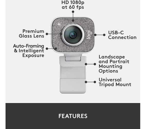 Logitech StreamCam Full HD USB-C Webcam - White - Image 6
