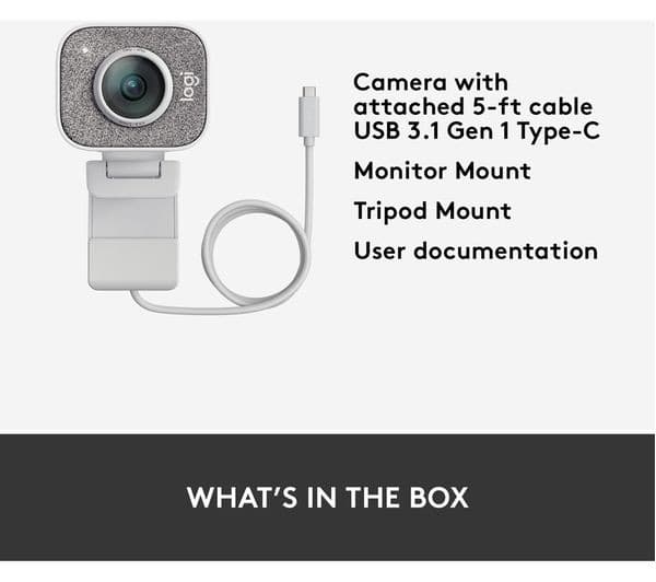 Logitech StreamCam Full HD USB-C Webcam - White - Image 9