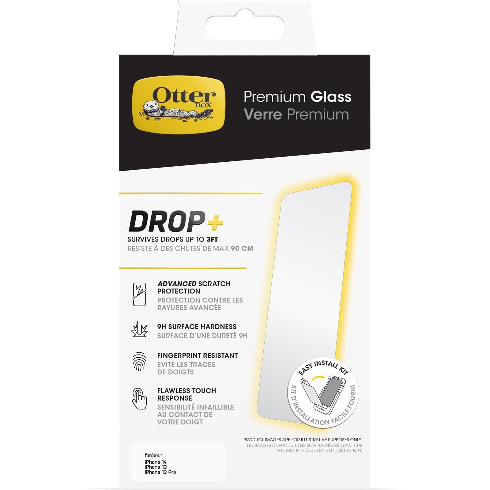 OtterBox Premium Glass Screen Protector for iPhone 17e/16e/14/13/13 Pro