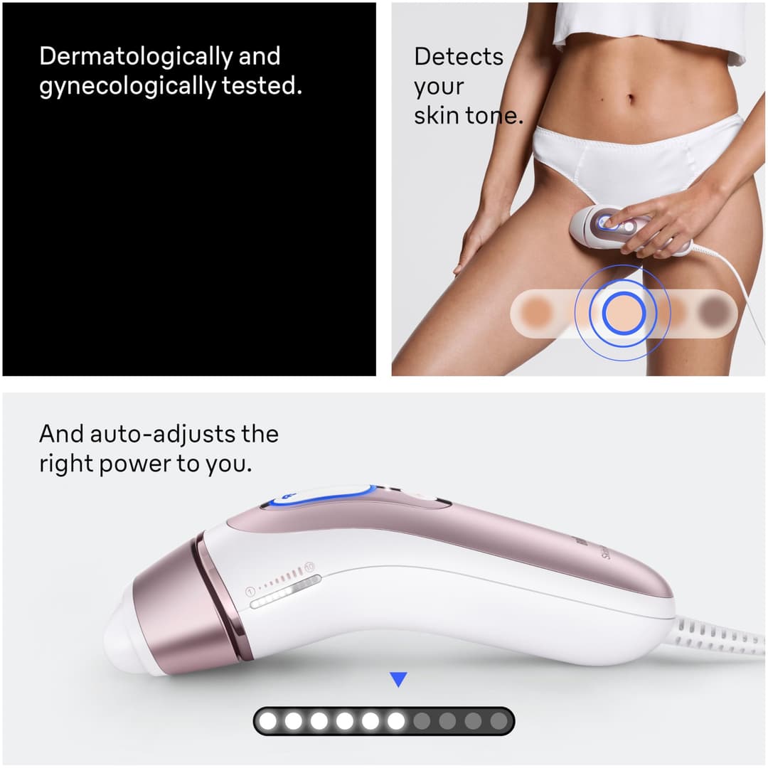 Braun Smart IPL Skin i-Expert Hair Removal Device PL7321 - White/Rose Gold - Image 5