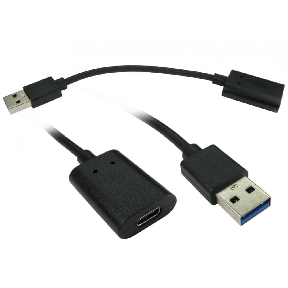 CablesDirect USB3C-951REV USB Cable, USB 3.2, Gen 2, 3.1 Gen 2, USB A, USB C, Black - Image 1