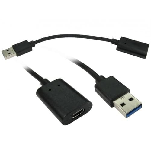 CablesDirect USB3C-951REV USB Cable, USB 3.2, Gen 2, 3.1 Gen 2, USB A, USB C, Black - Image 2
