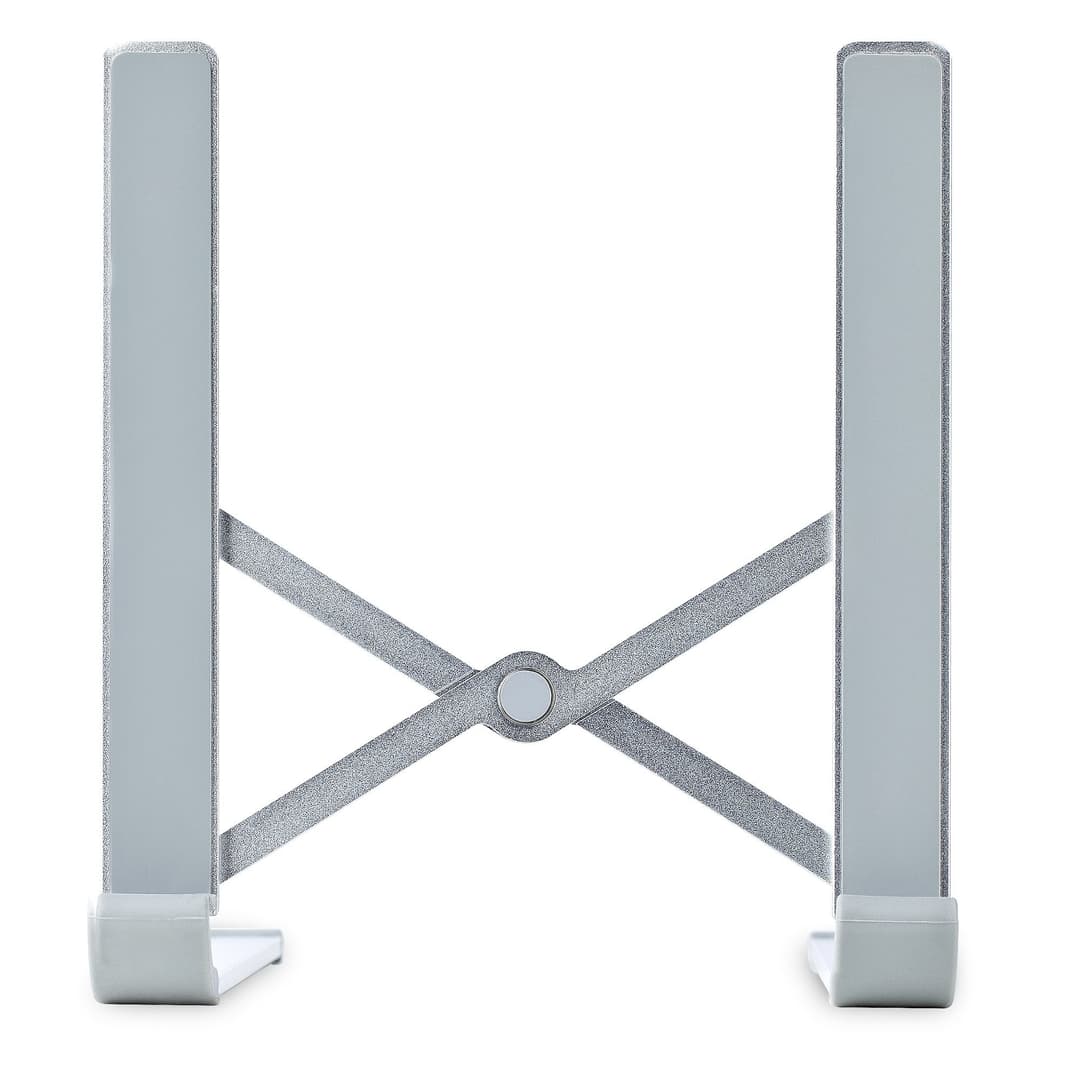 StarTech.com Foldable Laptop Riser Stand, Portable Height Adjustable Ergonomic Laptop Stand, Ventilated Aluminium Frame Supports 22lb (10Kg), Tilt/Raised/Angled Laptop/Tablet Stand, Collapsible Design - Image 3