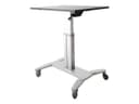 StarTech.com Mobile Standing Desk, Portable Sit Stand Ergonomic Height Adjustable Cart on Wheels, Rolling Computer/Laptop Workstation Table w/ Locking One-Touch Lift for Teachers/Student - Mobile Computer Table (STSCART) stand - for notebook / keyboard / thumbnail 1