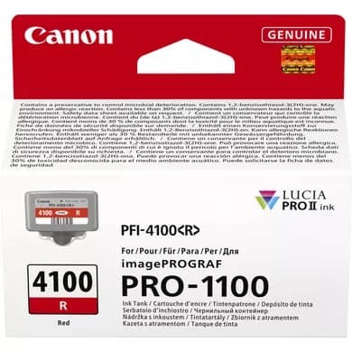Canon PFI-4100 LUCIA PRO II Ink Cartridge 80ml - Red - Image 2