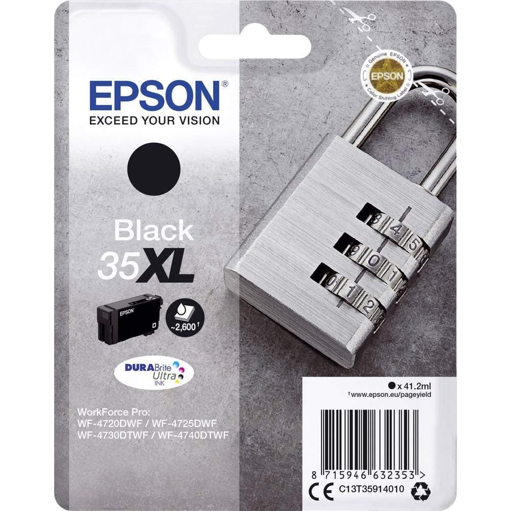 Epson 35XL Black Padlock Claria Photo HD Ink Cartridge - Black